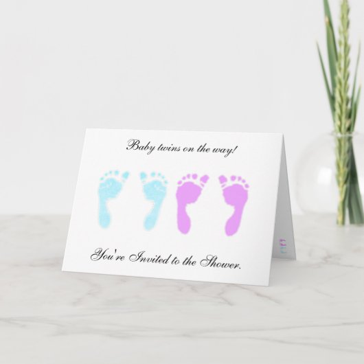 Baby Voetafdrukken Jongen/Meisje Twins (Voorkant)