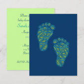 Baby voetafdrukken kaart (Voorkant / Achterkant)