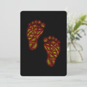 Baby voetafdrukken kaart (Staand voorkant)