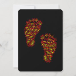 Baby voetafdrukken kaart