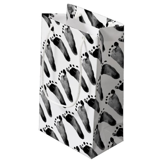 baby voetafdrukken klein cadeauzakje (Achterkant Gekanteld)