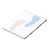 Baby voetafdrukken notitieblok (Gedraaid)