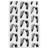 Baby voetafdrukken op wit medium cadeauzakje (Voorkant)