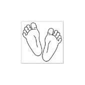 Baby voetafdrukken 	rubberstempel (Afrduk)