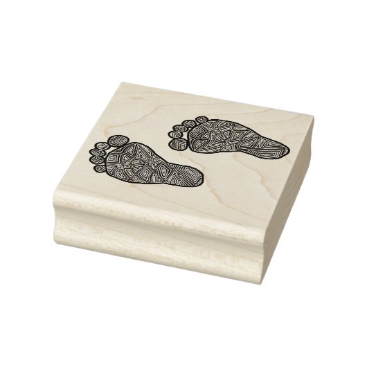 Baby voetafdrukken 	rubberstempel (Stempel)