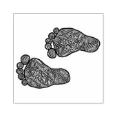 Baby voetafdrukken 	rubberstempel (Afrduk)