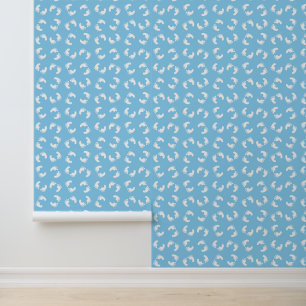 Baby Voetafdrukken, Voetjes, Voetstappen, Blauw, J Behang
