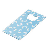 Baby Voetafdrukken, Voetjes, Voetstappen, Blauw, J Kredietkaart Flessenopener (Achterkant Gekanteld)