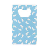 Baby Voetafdrukken, Voetjes, Voetstappen, Blauw, J Kredietkaart Flessenopener (Achterkant)