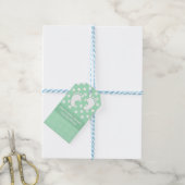 Baby Voeten Polka Dot Cadeaulabel (Met Touw)