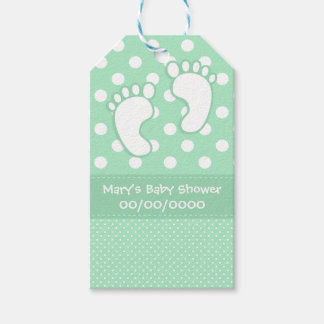 Baby Voeten Polka Dot Cadeaulabel