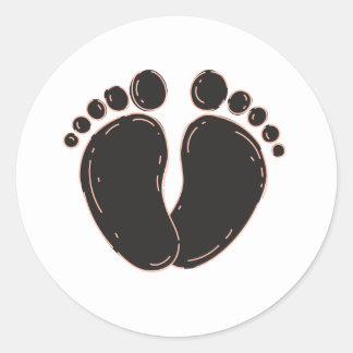 Baby voetprint stickers