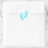 Baby voetstappen ronde sticker (Tas)