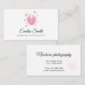 Baby voetstappen visitekaartje (Voorkant / Achterkant)