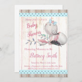 Baby Vogel, Baby Shower Uitnodiging (Voorkant / Achterkant)