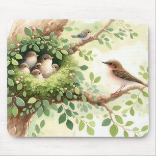Baby Vogels in Nest Muismat