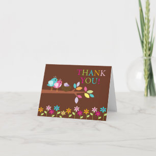 Baby vogels nesten Bedankt voor je briefkaart