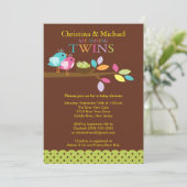 Baby vogeltweelingen Babydouches Kaart (Staand voorkant)