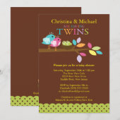 Baby vogeltweelingen Babydouches Kaart (Voorkant / Achterkant)