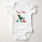 baby voor drie rex - kerst romper (Voorkant)