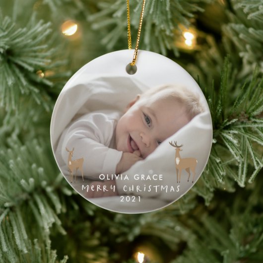 Baby voor kerstmis 1 keramisch ornament (Boom)