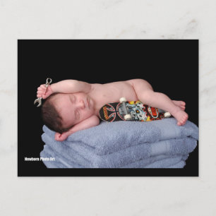 Baby voor pasgeboren skateboard briefkaart