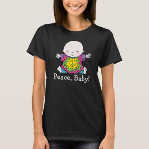 Baby voor vrede tussen duim en duim t-shirt