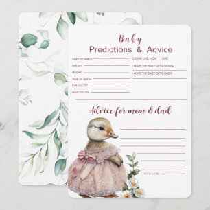 Baby Voorspellingen & Advies Kaart Baby shower s