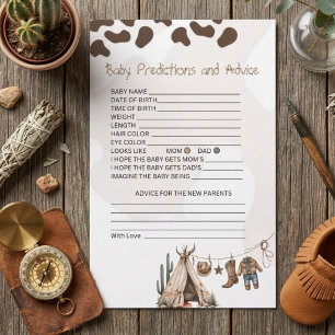 Baby Voorspellingen en Advies Cowboy Baby Shower 