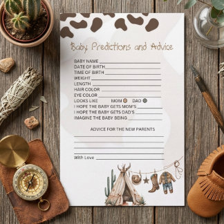 Baby Voorspellingen en Advies Cowboy Baby Shower 