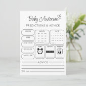Baby Voorspellingen en Advies Kaarten (Staand voorkant)