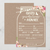 Baby Voorspellingen en Advieskaart Kaart (Voorkant / Achterkant)