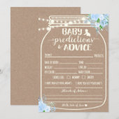 Baby Voorspellingen en Advieskaart Kaart (Voorkant / Achterkant)