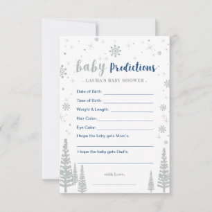 Baby Voorspellingen Kaart - Winter Baby Shower Spe