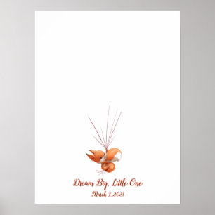 Baby Vos Vingerafdruk Gastboek Poster