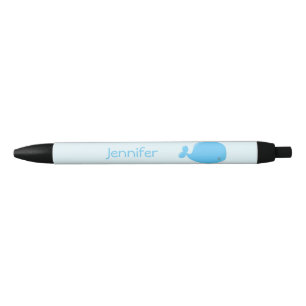 Baby walvis kawaii cartoon kind zwarte inkt pen