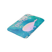 Baby walvis - roze zout - zurier badmat (Gekanteld)