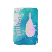 Baby walvis - roze zout - zurier badmat (Voorkant Verticaal)