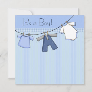 Baby Waslijn Baby Jongen Kleren Baby Shower Kaart