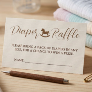 Baby Waslijn Baby Shower Gestreepte Luier Raffle Informatiekaartje