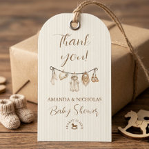 Baby Waslijn Neutrale Baby Shower Bedankt