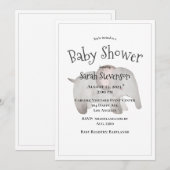 Baby Waterverf olifant Moderne Baby shower Kaart (Voorkant / Achterkant)