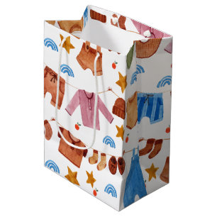 Baby waterverf Verjaardag Baby shower Medium Cadeauzakje