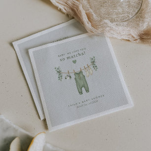 Baby, We houden zoveel van je Matcha! Papieren ser Servet