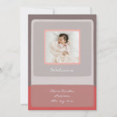 Baby Welkom Dank u pasgeboren Kaart (Voorkant)