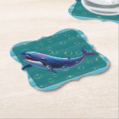 Baby Whale Paper Coasters Kartonnen Onderzetters (Gekanteld)