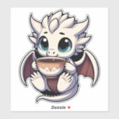 Baby White Dragon drink koffiethee Sticker (Vel)