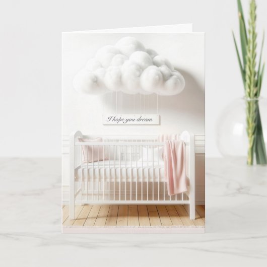 Baby Wieg voor pasgeborenen Gefeliciteerd Kaart (Voorkant)
