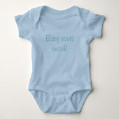 Baby wil strandcursief script romper (Voorkant)