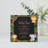 Baby Wild One Oerwoud Animals Kaart (Staand voorkant)